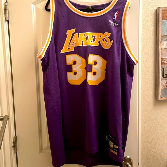 Vintage 80s DS Collectible/Embroidered Reebok #33 Kareem Abdul Jabbar Jersey - Picture 1 of 8